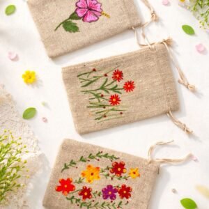 Hand-Painted Jute Potli Bags/Pouches